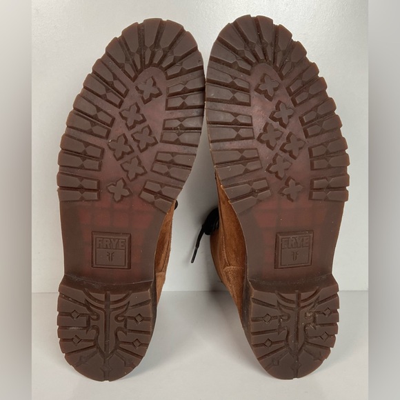 Frye Will Suede Lug Boots 11 M USA Made Rough Out - Picture 8 of 16